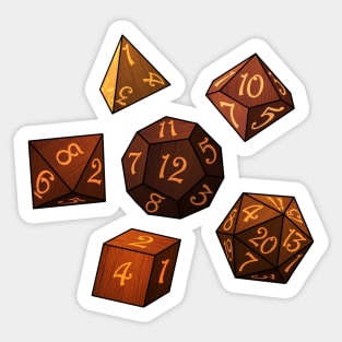 Wooden dice Sticker